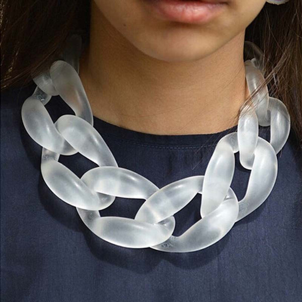 Designed Big Plastic Resin Chain necklace Colar Linked Choker and Necklaces, Bracelet, Diva Unique - Diva Unique